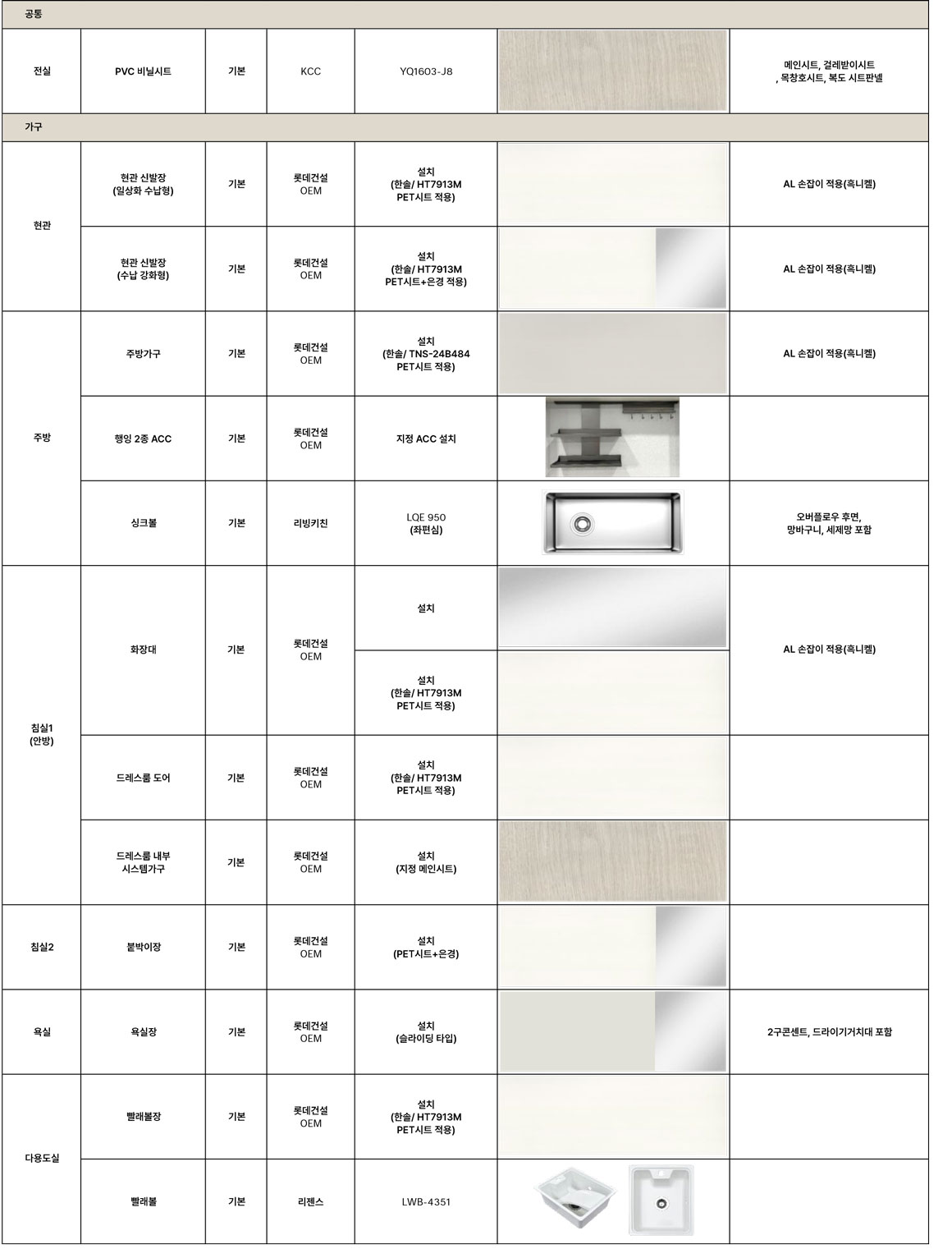 마감재 리스트 11