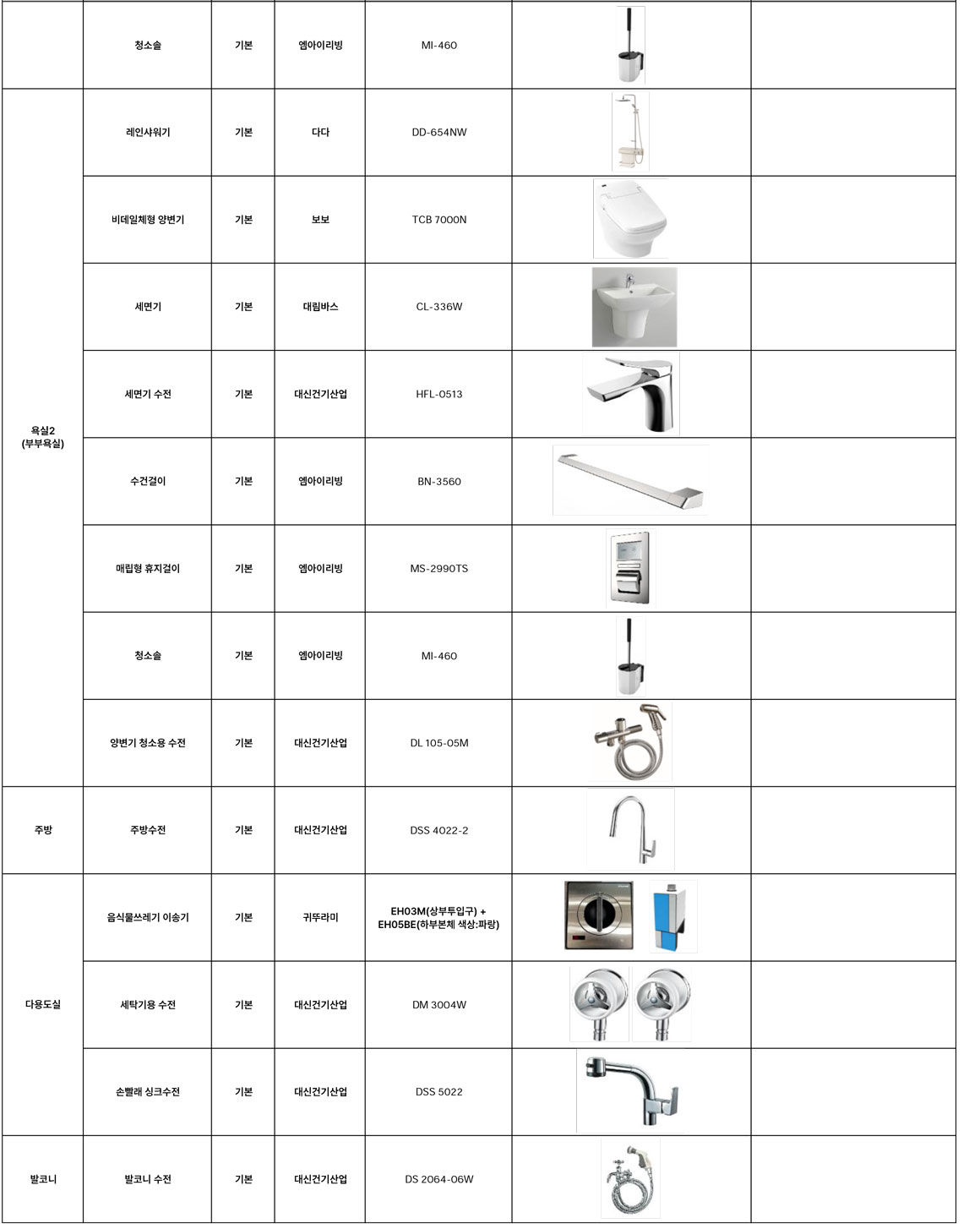 마감재 리스트 16