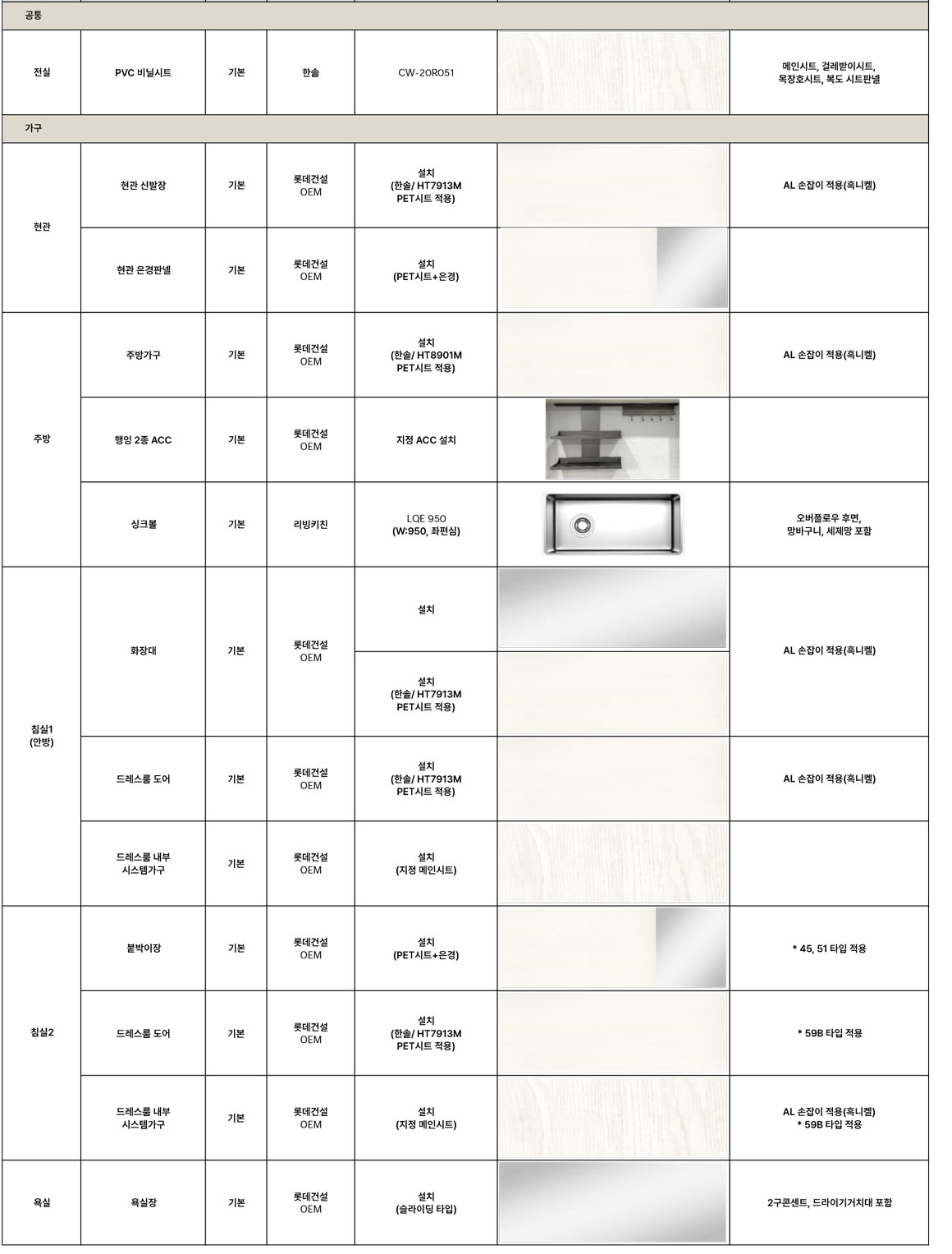 마감재 리스트 2