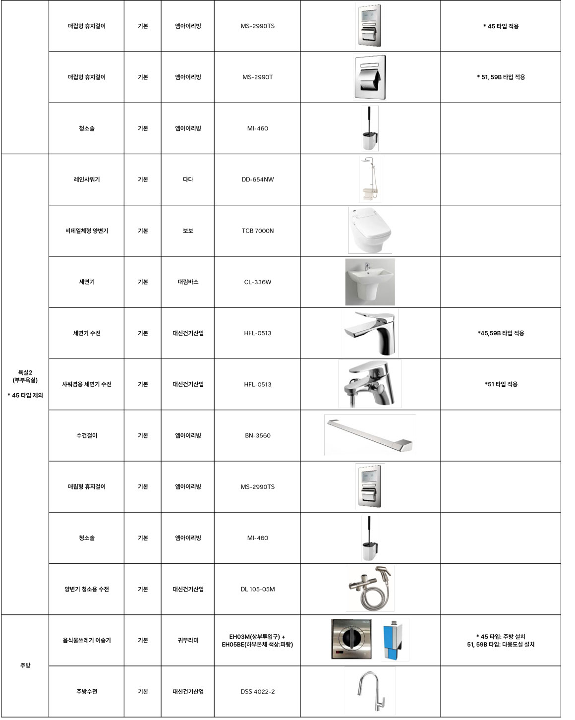 마감재 리스트 7